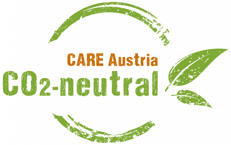 CO2 neutral Logo CARE Austria